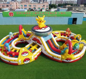 CR2-964 Pokemon Theme Ginat Inflatable Obstacle Courses Challenging Run