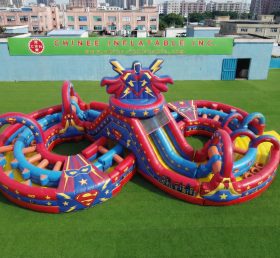 CR2-977 Superhero Theme Ginat Inflatable Obstacle Courses Challenging Run