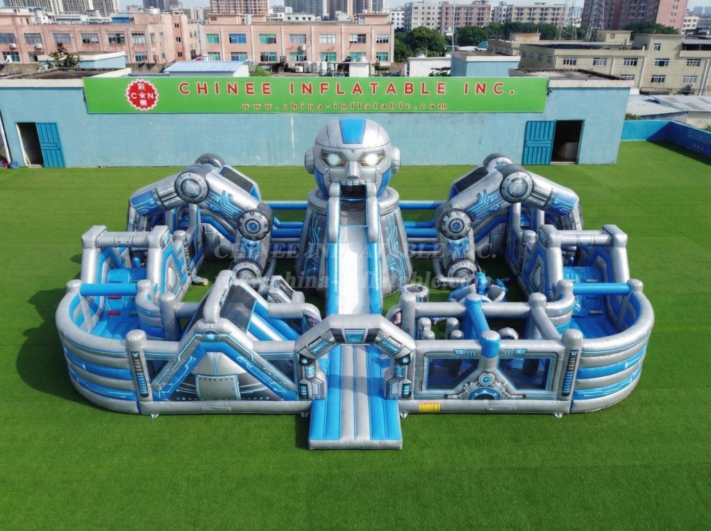 CR2-995 Robot Theme Ginat Inflatable Obstacle Courses Challenging Run
