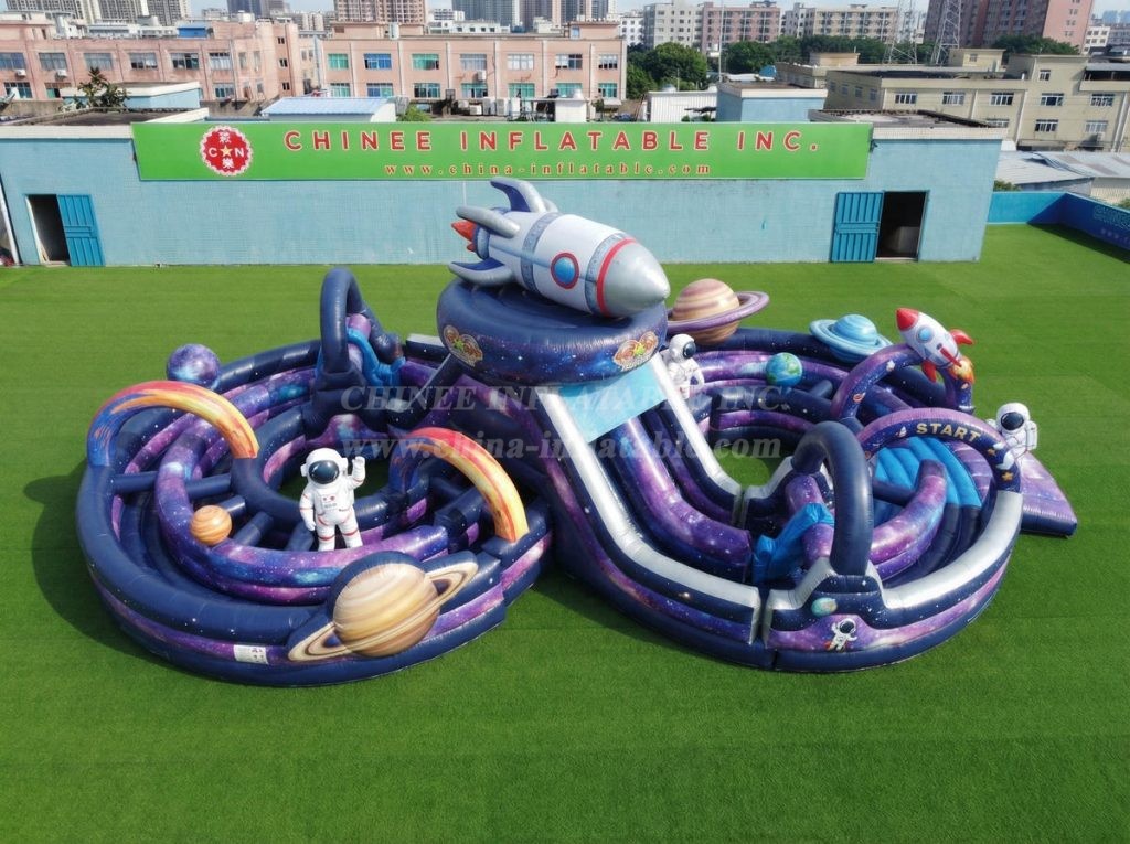 CR2-997 Space Theme Ginat Inflatable Obstacle Courses Challenging Run