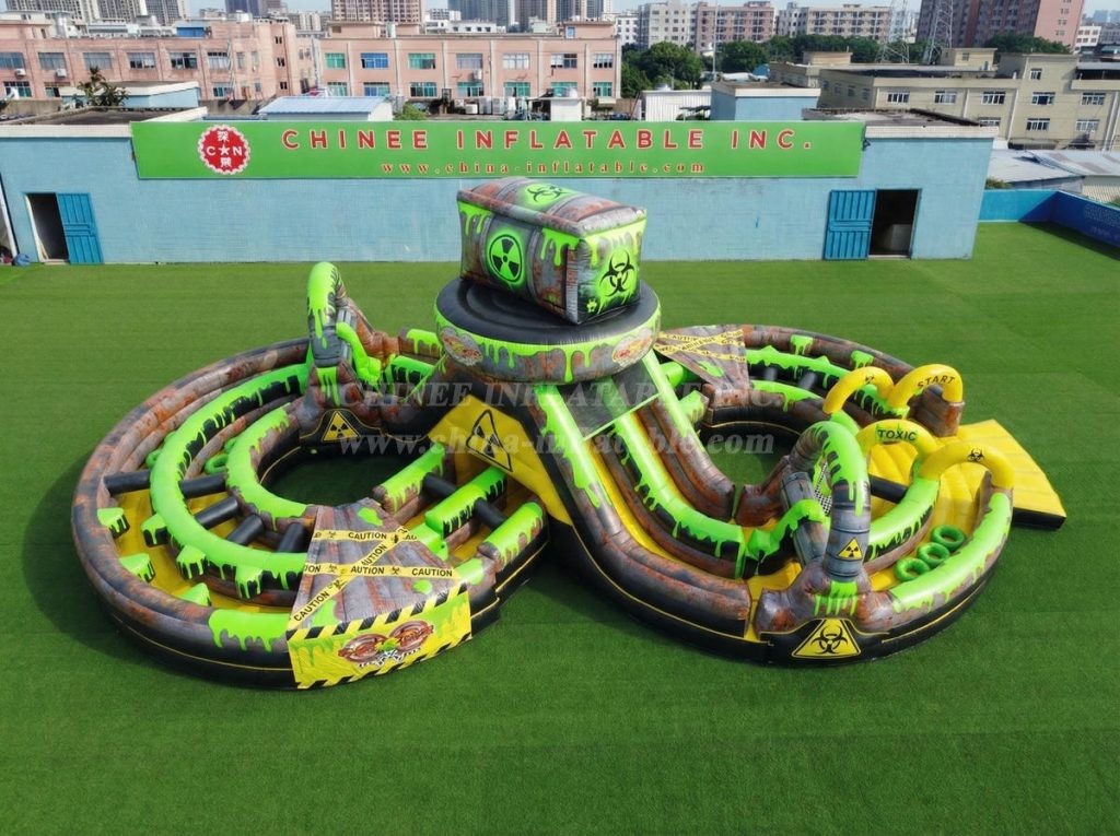 CR2-998 Toxic Theme Ginat Inflatable Obstacle Courses Challenging Run