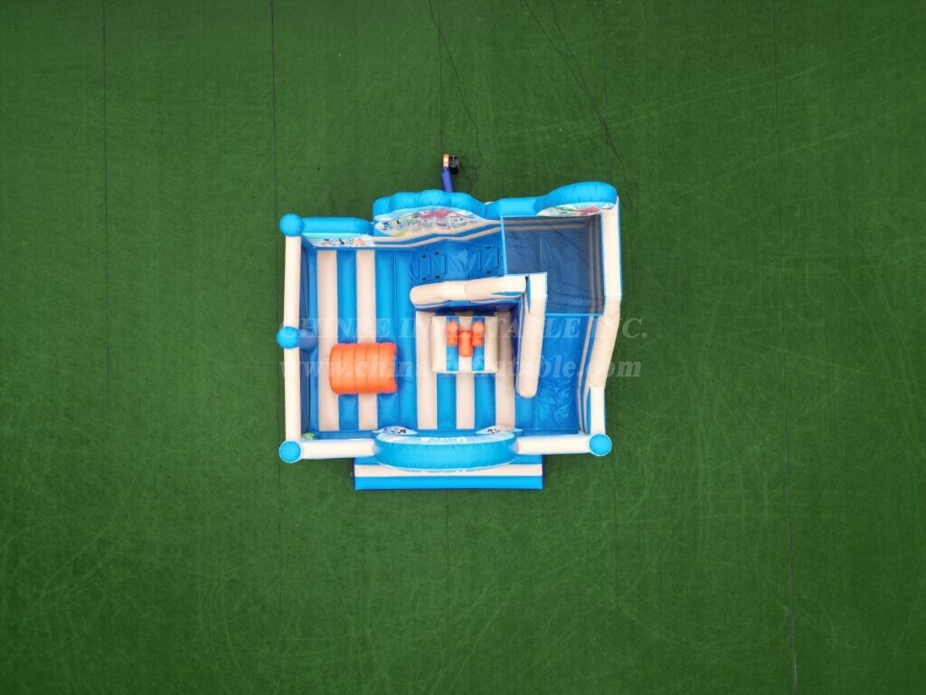 T2-8867 Bluey Theme Bouncy Castle With Slide