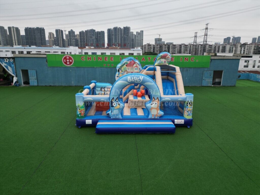 T2-8867 Bluey Theme Bouncy Castle With Slide