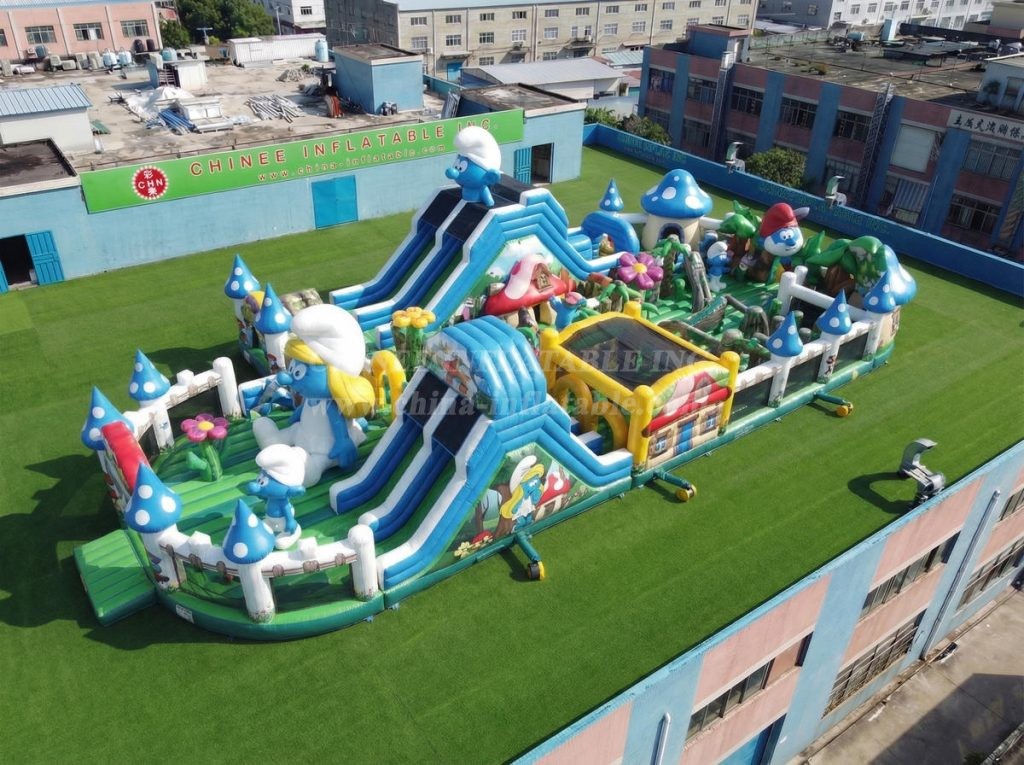 GF3-1045 The Smurfs Theme Inflatable Playground