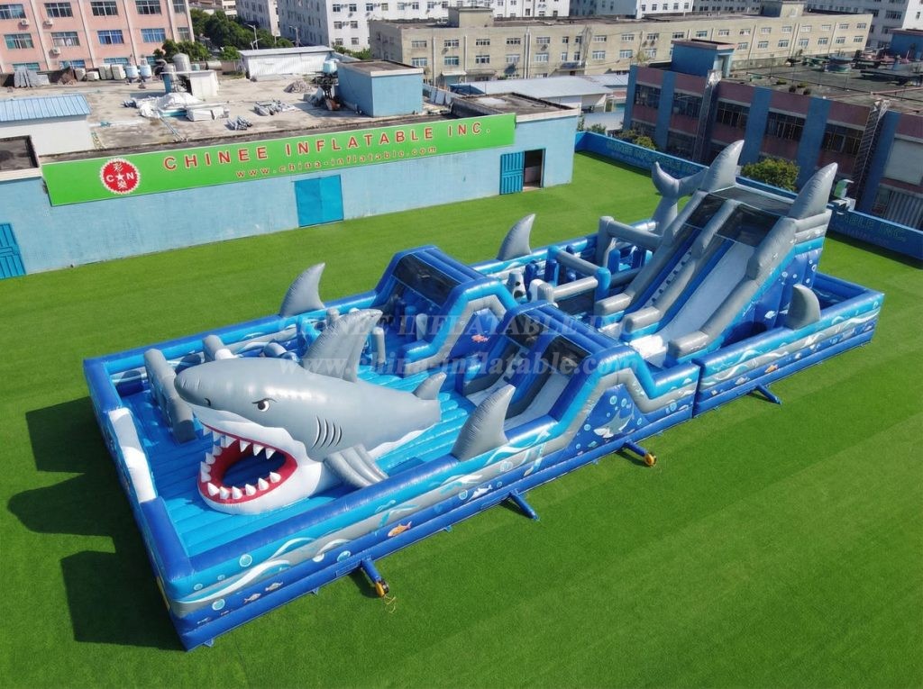 GF3-1158 Shark Theme Inflatable Park