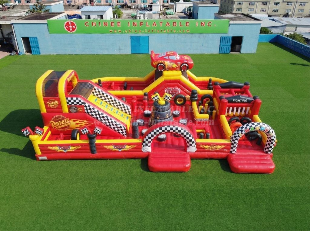 GF3-786 Cars Theme Inflatable Playground