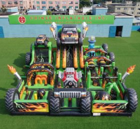 GF3-965 Monster Trucks Theme Inflatable Playground