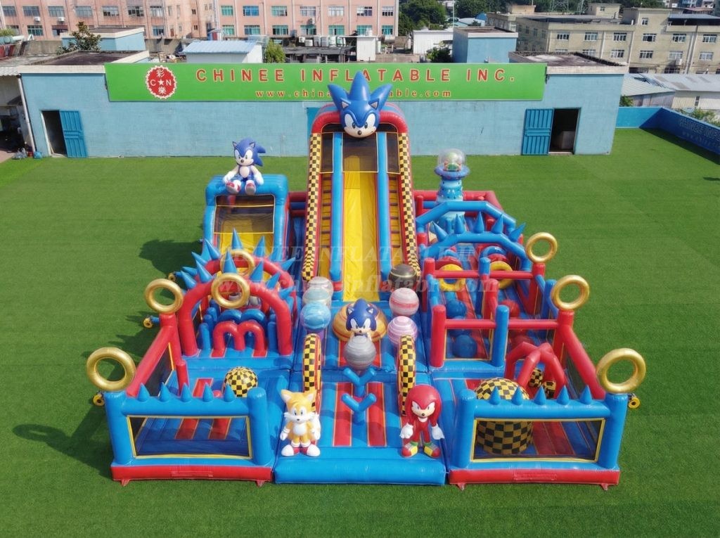 GF3-978 Sonic Theme Inflatable Playground