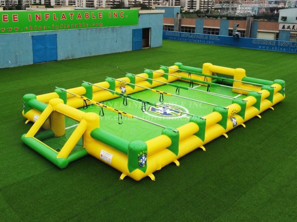 T11-952E Brazil Theme Inflatable Human Soccer Field
