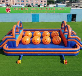 T11-4751F Dragon Ball Theme Inflatable Dual Wipeout Big Balls Obstacle Course