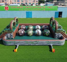 T11-4751H King Kong Theme Inflatable Dual Wipeout Big Balls Obstacle Course