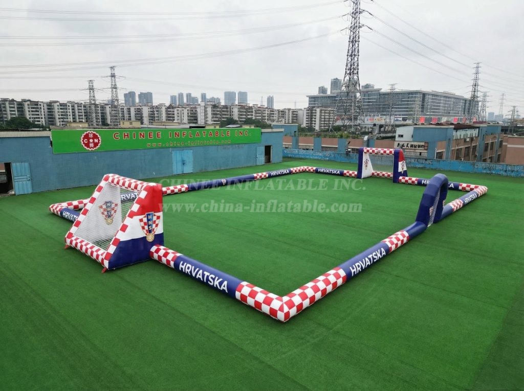T11-926BHR Croatia Theme Large Inflatable Soccer Field