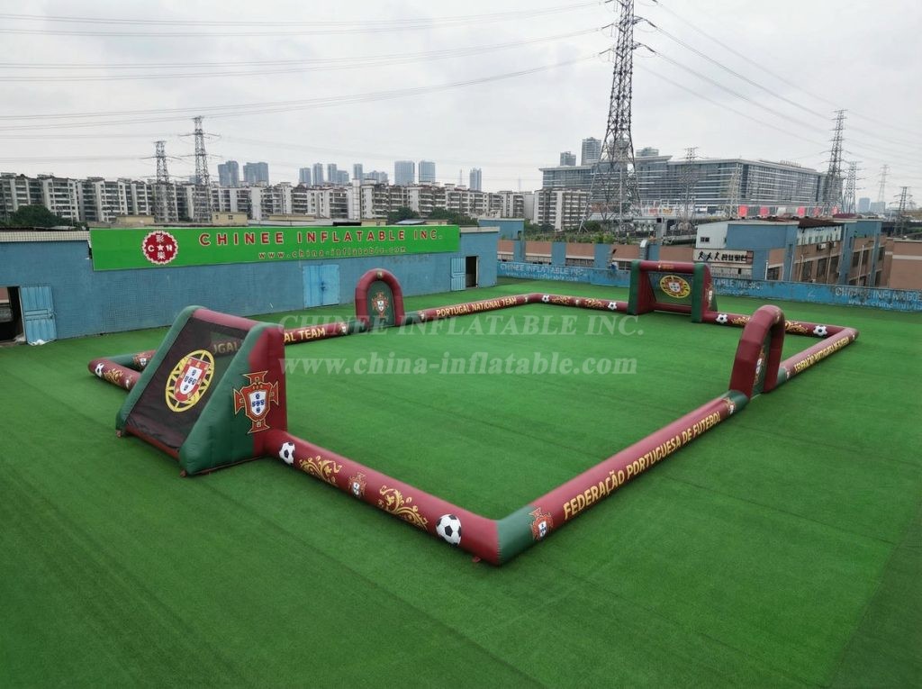 T11-926BPT Portugal Theme Large Inflatable Soccer Field