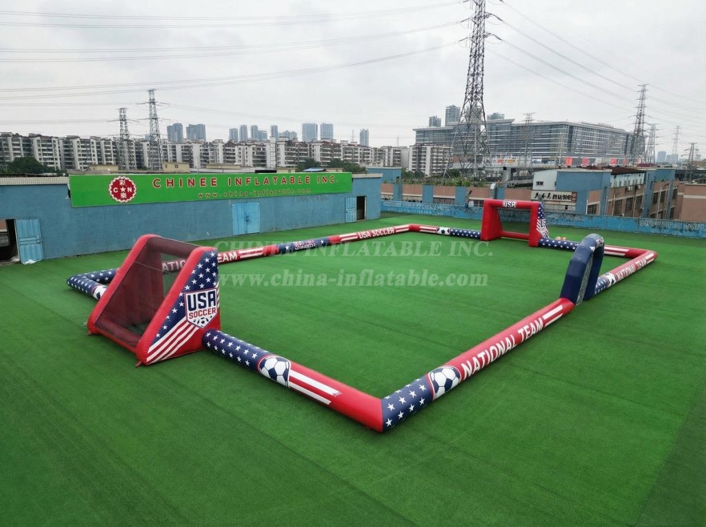 T11-926BUS United States Theme Large Inflatable Soccer Field