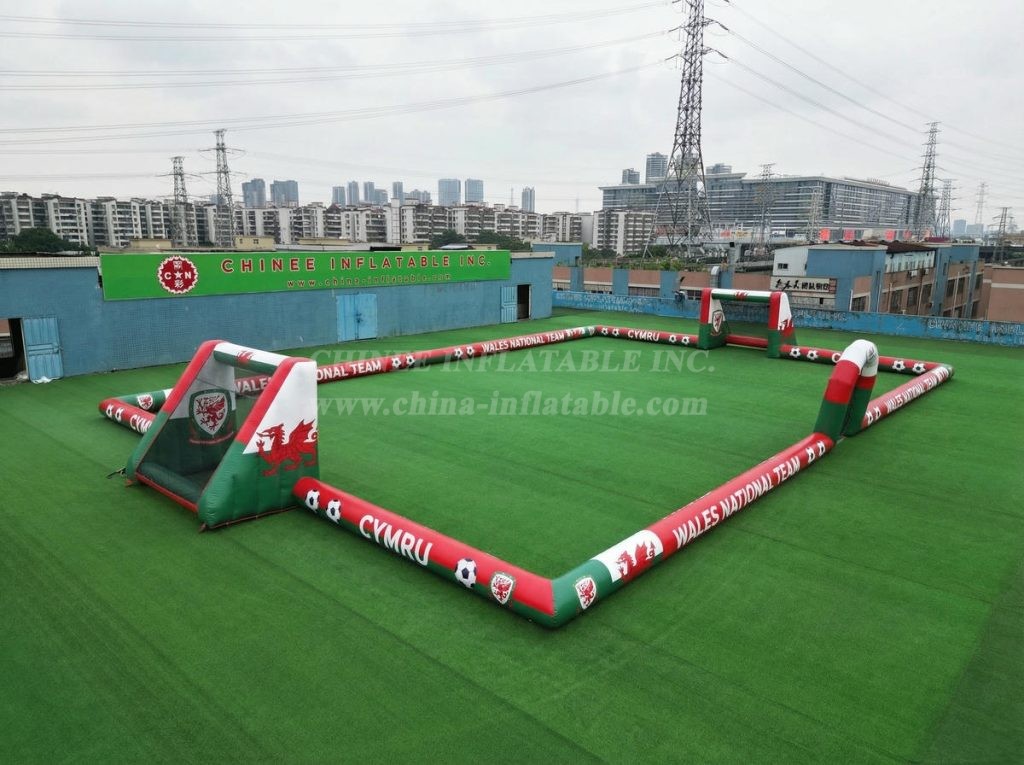 T11-926BGBW Wales Theme Large Inflatable Soccer Field