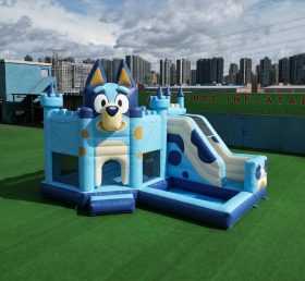 T2-8782 Bluey Theme Bouncy Castle with Slide & Pool