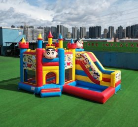 T2-8789 Crayon Shin-chan Theme Bouncy Castle with Slide & Pool