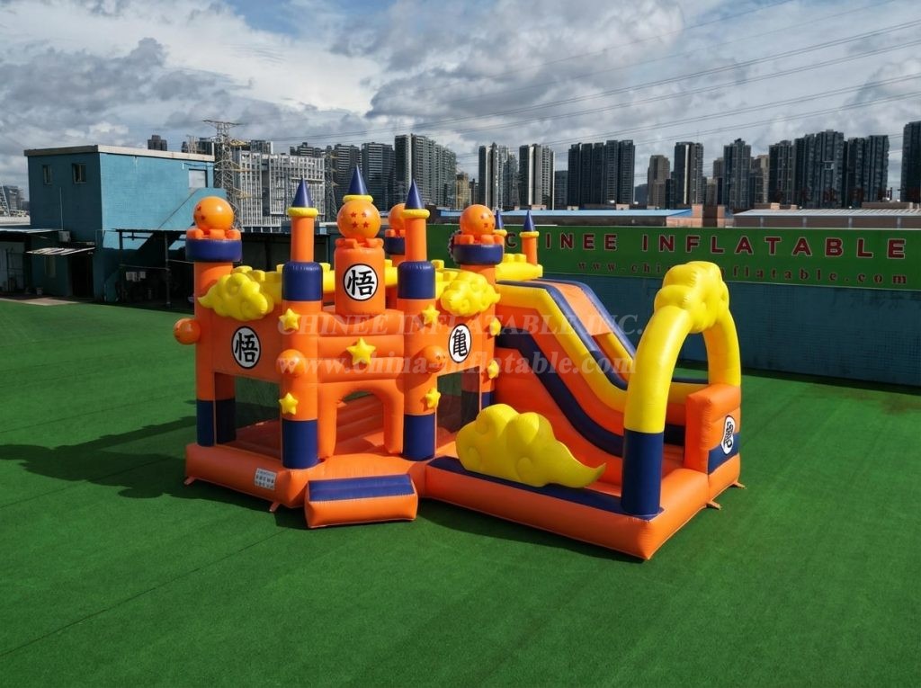T2-8794 Dragon Ball Theme Bouncy Castle with Slide & Pool