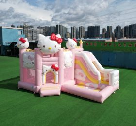 T2-8799 Hello Kitty Theme Bouncy Castle with Slide & Pool