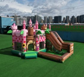T2-8805 Masha And The Bear Theme Bouncy Castle with Slide & Pool