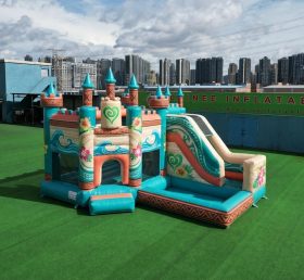 T2-8810 Moana Theme Bouncy Castle with Slide & Pool