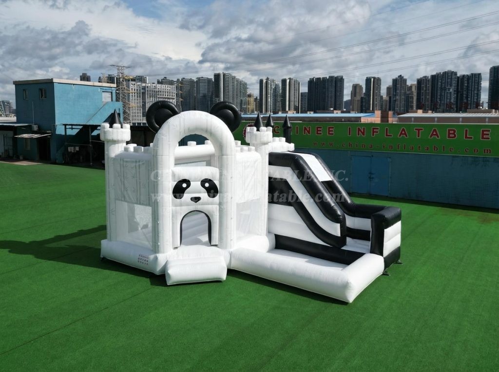 T2-8818 Panda Theme Bouncy Castle with Slide & Pool