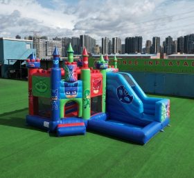 T2-8822 PJ Masks Theme Bouncy Castle with Slide & Pool