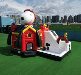 T2-8833 Snoopy Theme Bouncy Castle with Slide & Pool