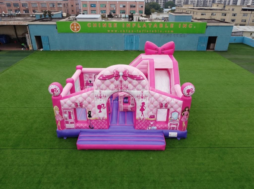 T2-8861 Barbie Theme Bouncy Castle With Slide