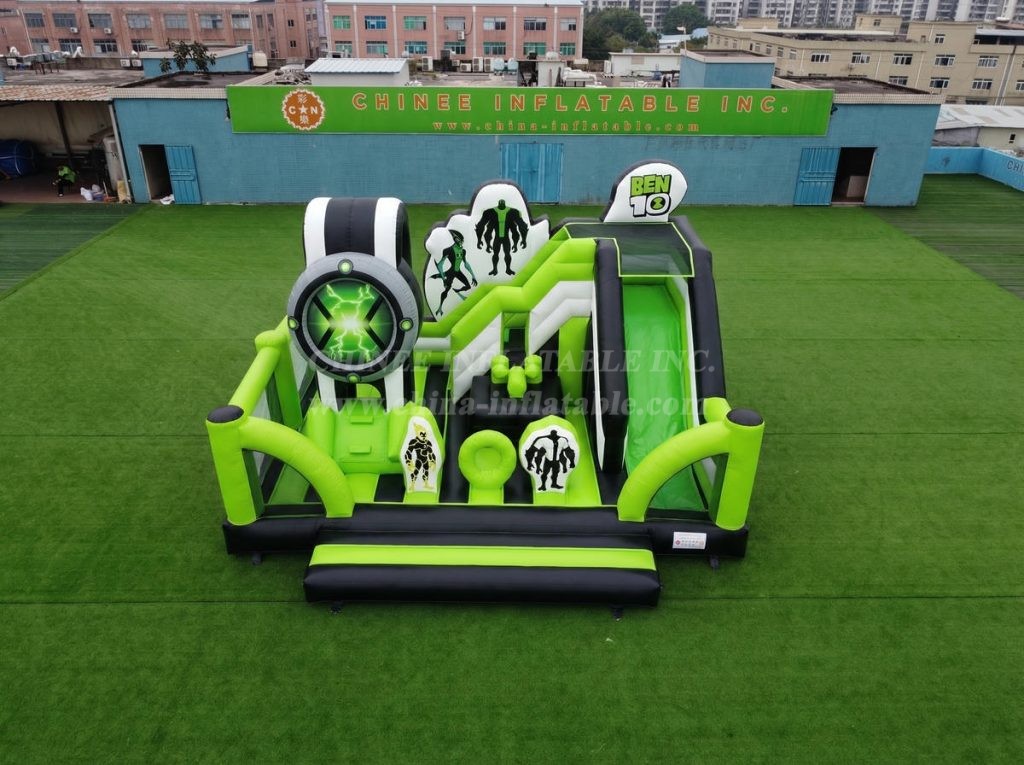 T2-8864 Ben 10 Theme Bouncy Castle With Slide