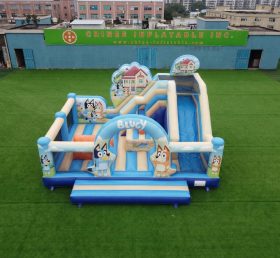 T2-8867 Bluey Theme Bouncy Castle With Slide