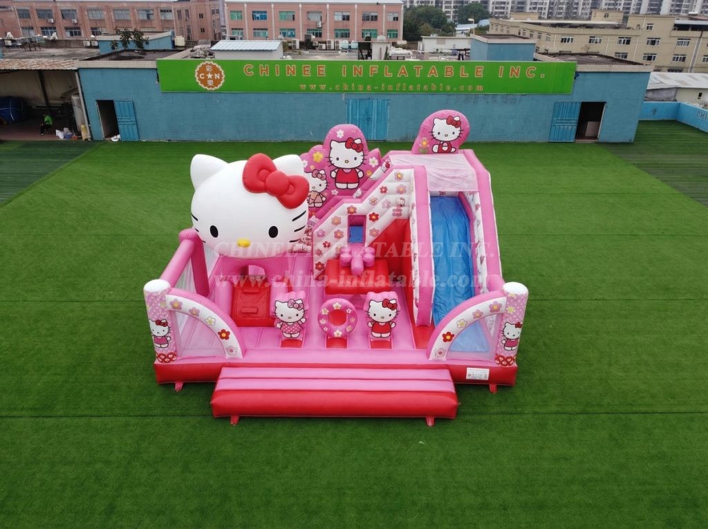 T2-8881 Hello Kitty Theme Bouncy Castle With Slide