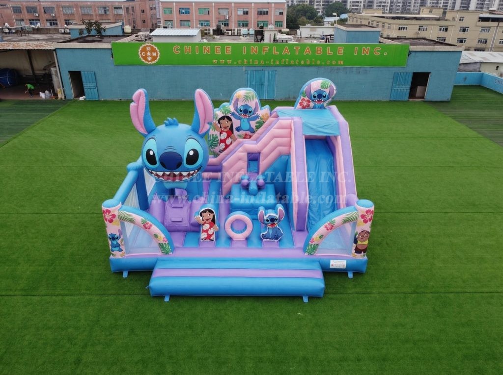 T2-8884 Lilo & Stitch Theme Bouncy Castle With Slide