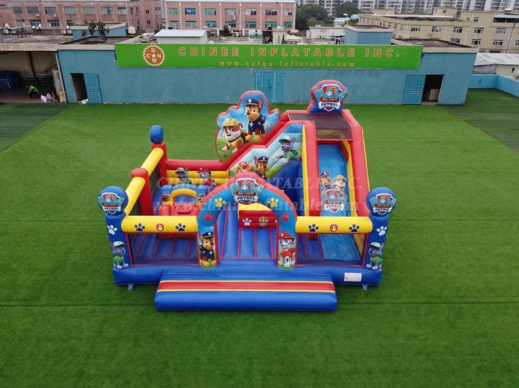 T2-8896 Paw Patrol Theme Bouncy Castle With Slide
