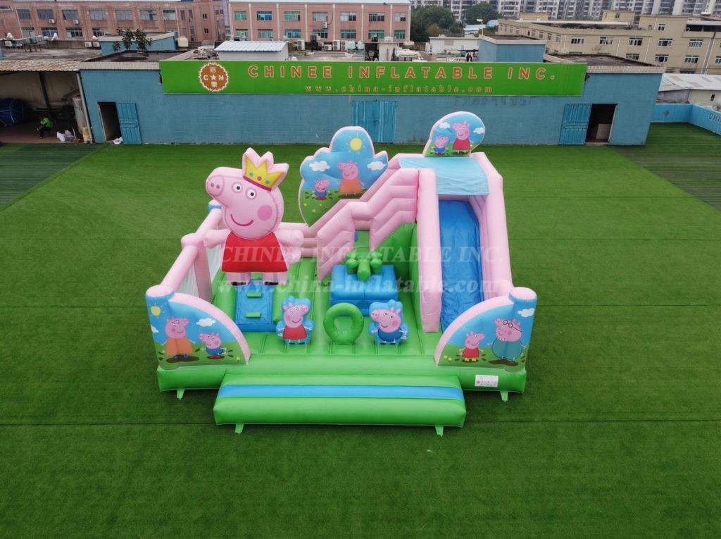 T2-8897 Peppa Pig Theme Bouncy Castle With Slide