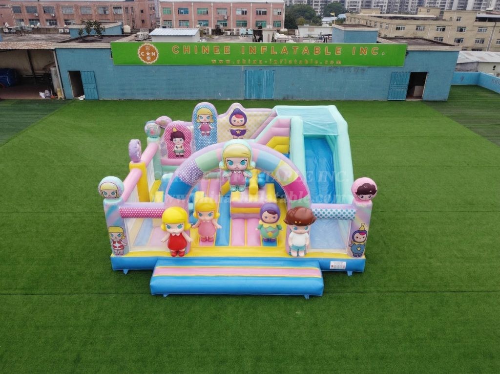 T2-8901 Pop Mart Theme Bouncy Castle With Slide