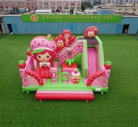 T2-8916 Strawberry Shortcake Theme Bouncy Castle With Slide