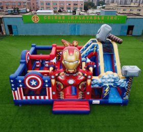 T2-8920 The Avengers Theme Bouncy Castle With Slide