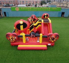 T2-8922 The Incredibles Theme Bouncy Castle With Slide