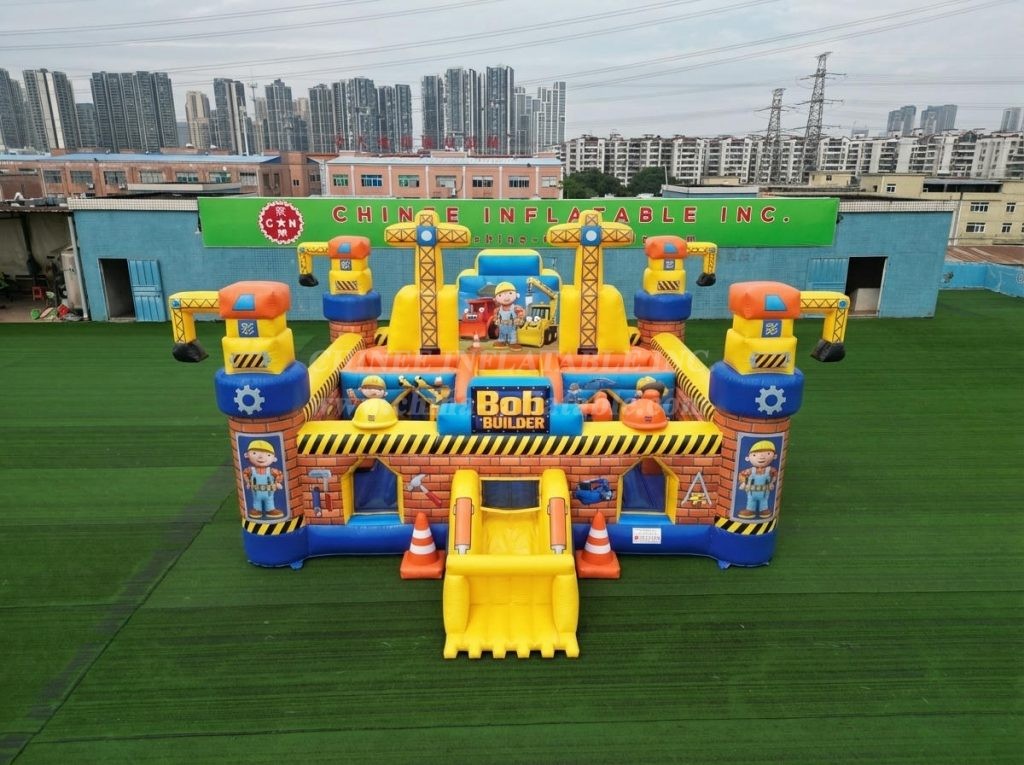 T5-3155 Bob The Builder Theme Inflatable Castle