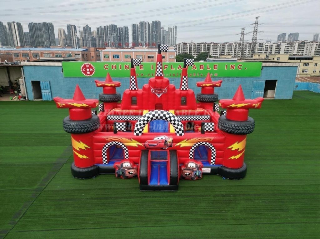 T5-3158 Cars Theme Inflatable Castle