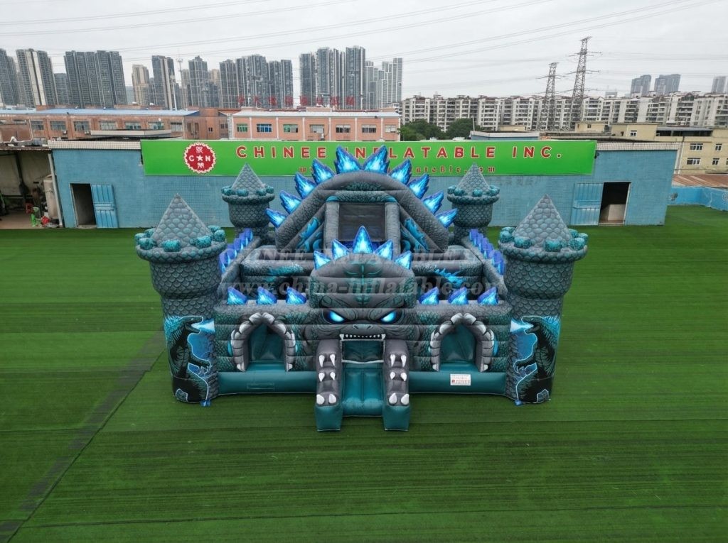 T5-3167 Godzilla Theme Inflatable Castle