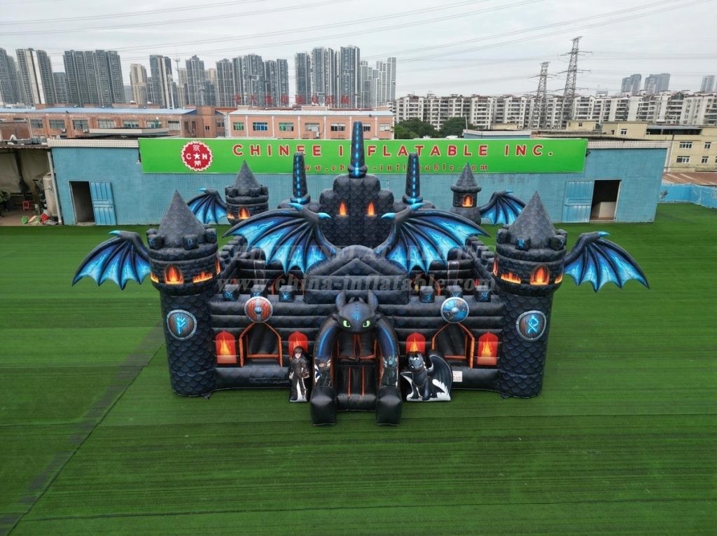 T5-3170 How To Train Your Dragon Theme Inflatable Castle