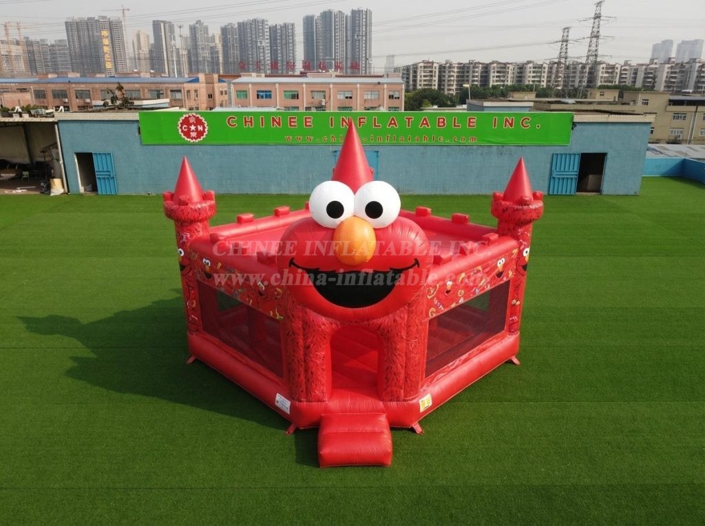 T5-3304 Tickle Me Elmo Theme Inflatable Castle
