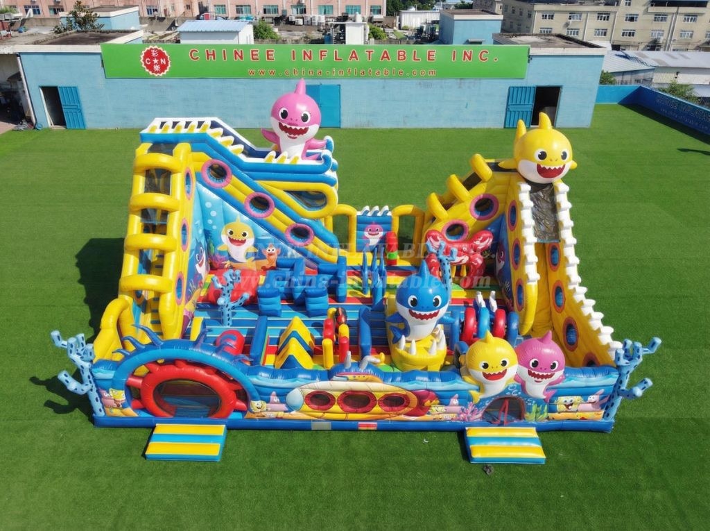 T6-6879 Baby Shark Theme Inflatable Amusement