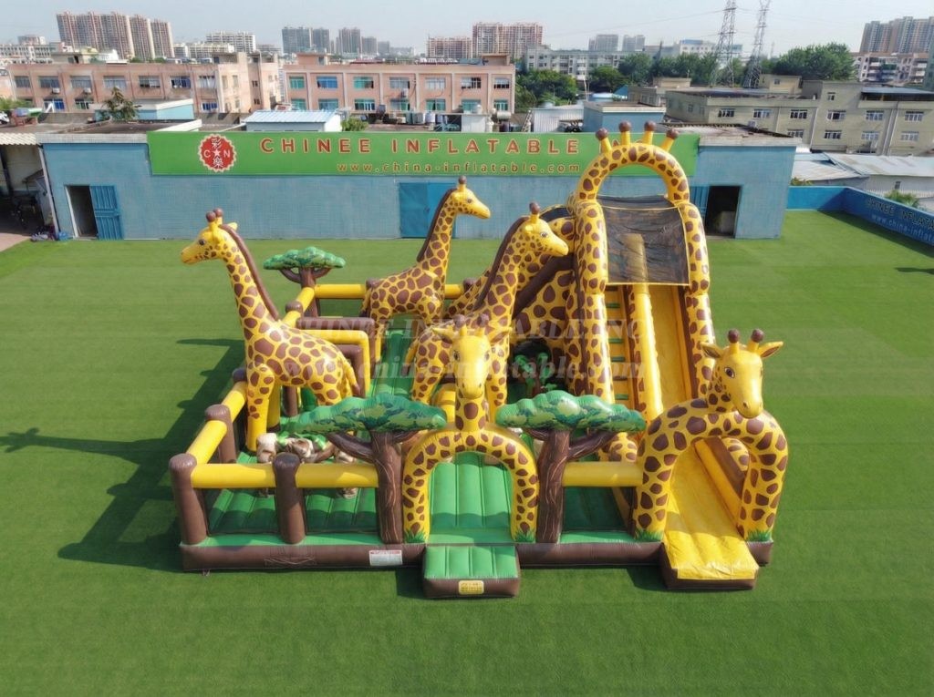 T6-7177 Giraffe Theme Inflatable Amusement