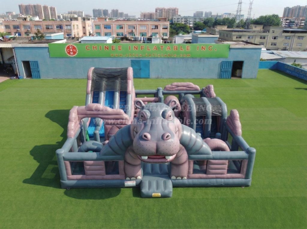T6-7181 Hippo Theme Inflatable Amusement
