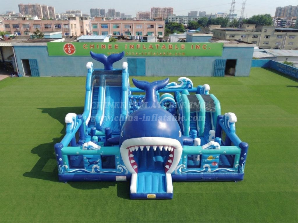 T6-7236 Whale Theme Inflatable Amusement