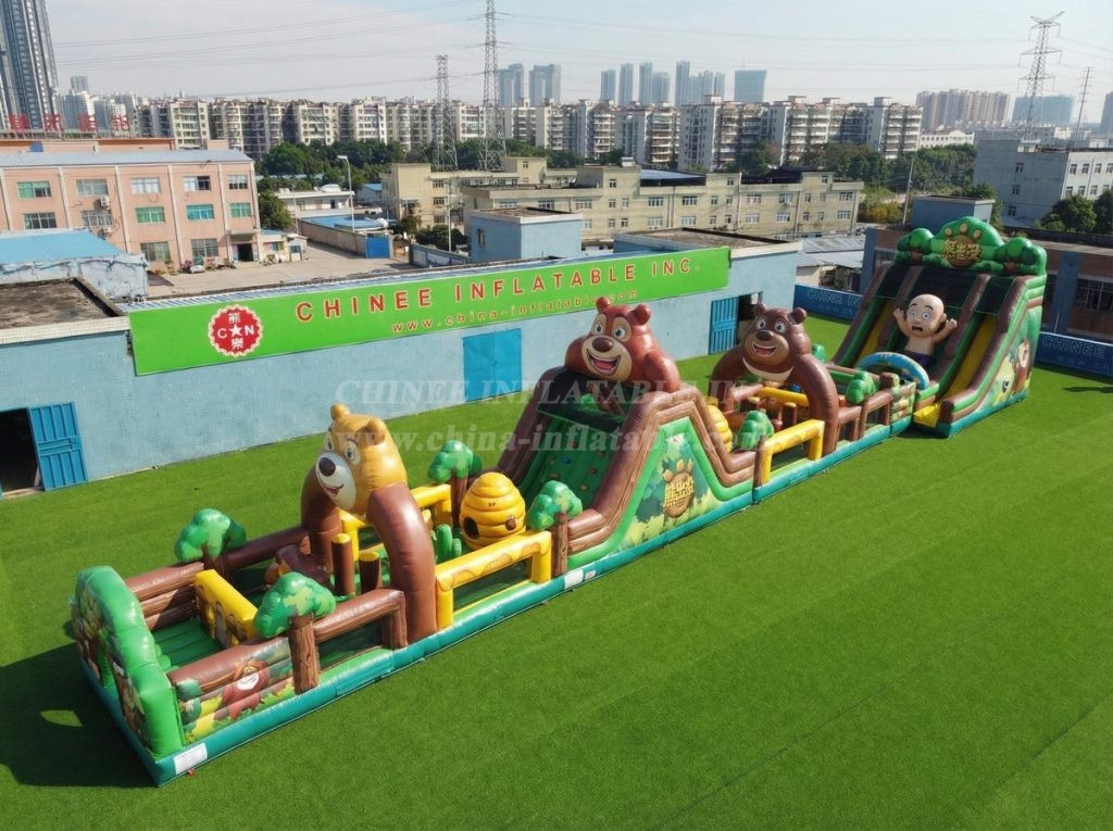 T7-4518 Boonie Bears Theme Infltable Obstacle Courses