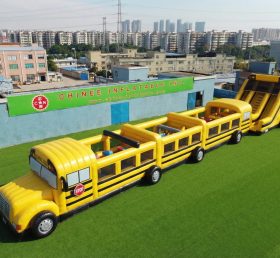T7-4519 Bus Theme Infltable Obstacle Courses